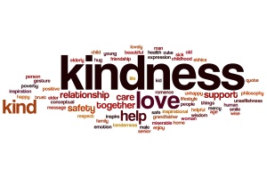 Kindness word cloud concept with love help related tags